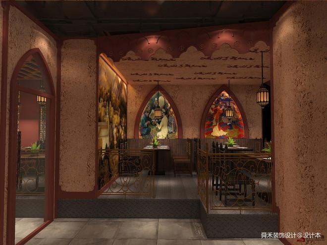 青岛特色新疆西域风情主题餐厅装修设计