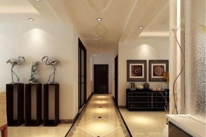 客厅走廊地砖铺装效果图你家的走廊也可以这么设计