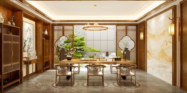 中式别墅装修怎么少得了雅致禅意的茶室空间
