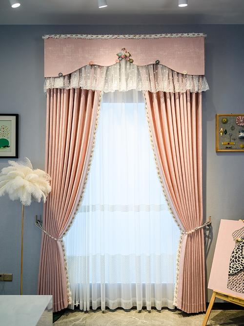 遮光窗帘2020年新款流行卧室客厅轻奢流行少女纯色布拼接房间轻奢
