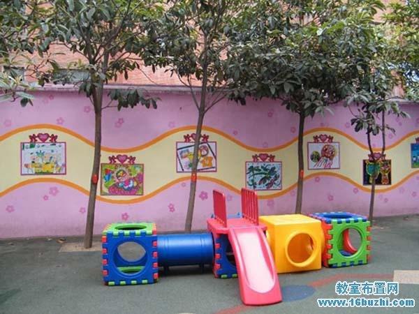 幼儿园室外围墙布置图片