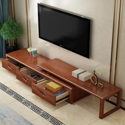 中式实木电视柜茶几组合简约客厅地柜小户户型电视柜