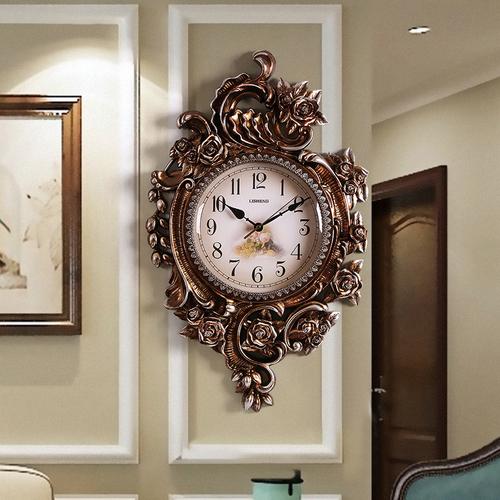 客厅挂钟欧式现代大气家用钟轻奢钟表简约时尚静音表创意时钟挂墙