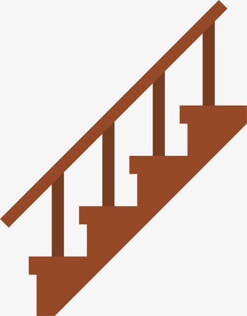 卡通楼梯台阶木梯