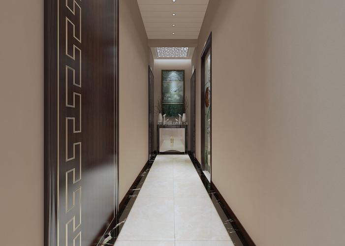 中式风格112平米室内走廊过道装修效果图