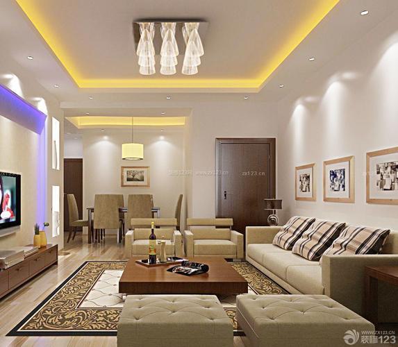 家装现代设计90平米小户型客厅简约装修效果图