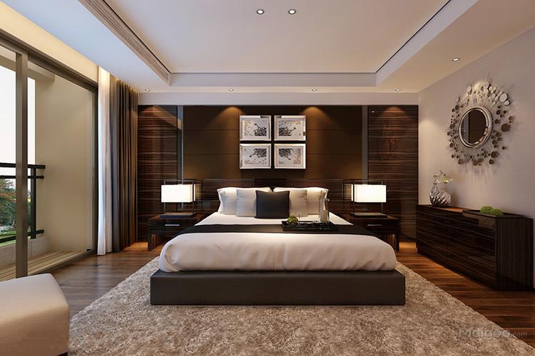 现代风格卧室床头背景墙装修效果图欣赏18