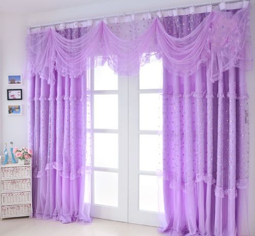 紫色客厅窗帘装修效果图设计图片赏析
