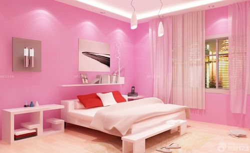 月光别墅粉色墙面装修效果图片