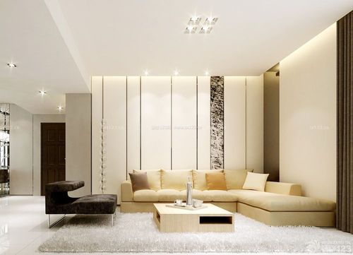 现代房间室内客厅沙发背景墙装修效果图片