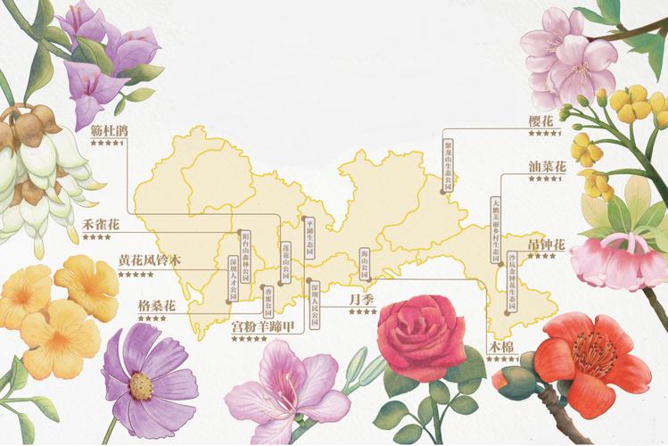 鹏城春色都在这份花卉地图里了