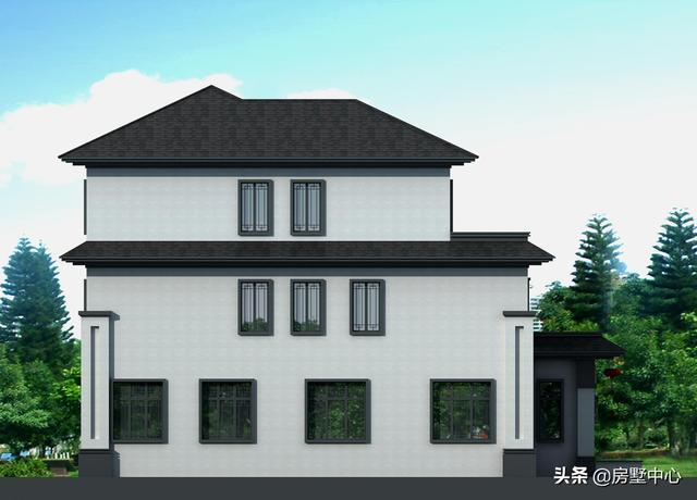 结合新中式和欧式风格的别墅设计图简洁大方古典淡雅