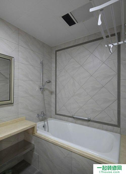 现代简约三居室卫生间浴缸装修效果图大全