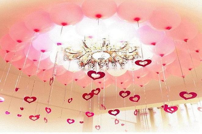 婚庆客厅气球布置图片