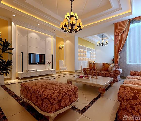 简欧风格150多平米的房子客厅沙发装修效果图欣赏设计456装修效果图