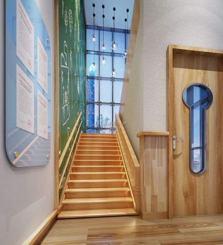 北京幼儿园室内楼梯间装修效果图2022
