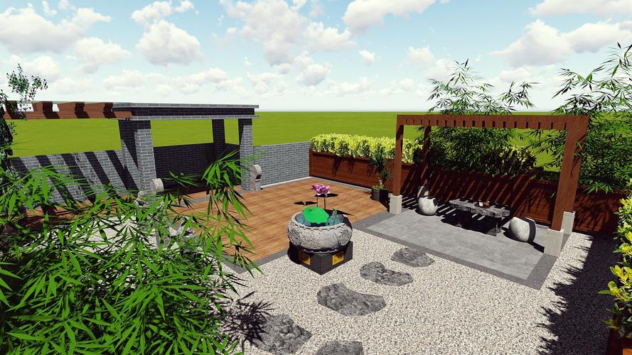 中式屋顶花园|空间|景观设计|画941