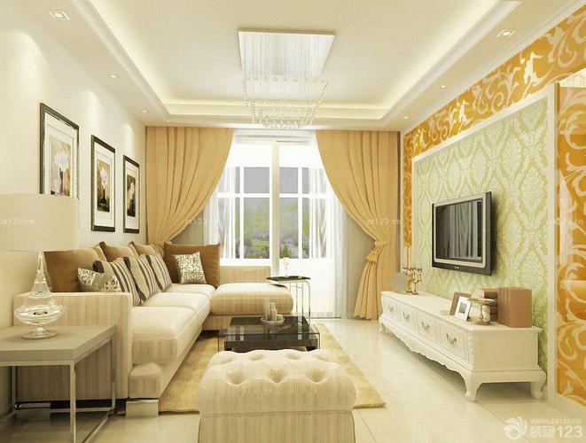 家装客厅地中海风格窗帘设计效果图欣赏设计456装修效果图