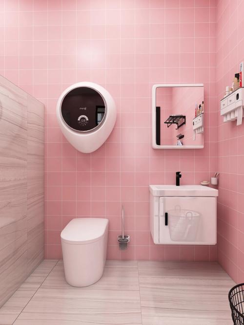 粉色清新卫浴空间