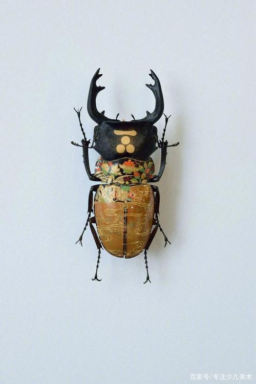 甲壳虫上的艺术爱护大自然保护野生动物