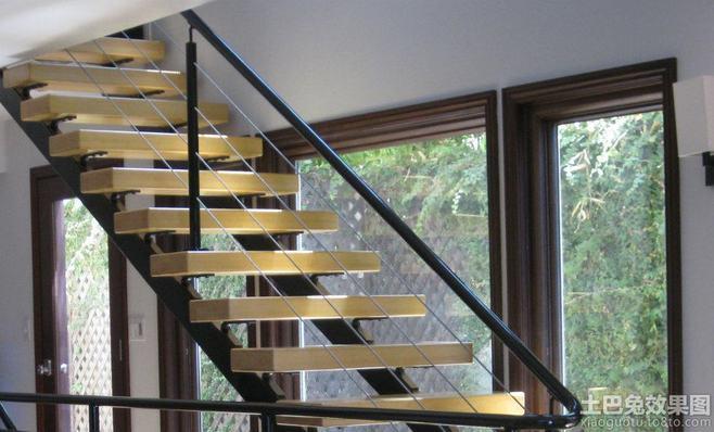 现代铁艺楼梯扶手图片