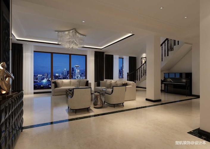 客厅客厅现代简约200m05别墅豪宅设计图片赏析