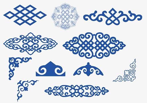 装饰元素旅游2000x2000psdpng民族传统图案纹理蒙古族传统纹理元素