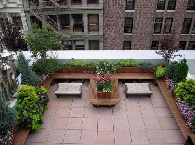 屋顶露台花园简单装修设计实景图装信通网效果图
