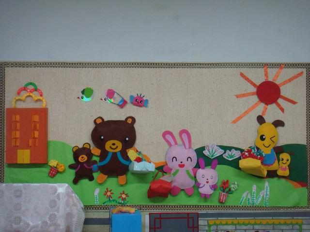 幼儿园环境布置墙面布置去郊游