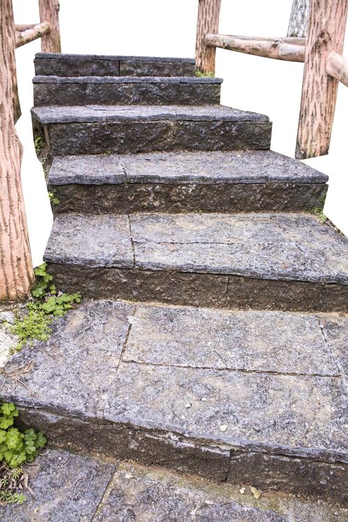 大理石质感石头台阶楼梯