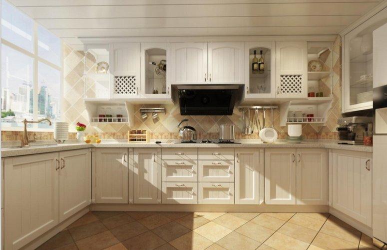 现代厨房定制u型橱柜家装效果图自由通透的奢华享受