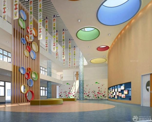 2016幼儿园大厅吊顶造型装修效果图片