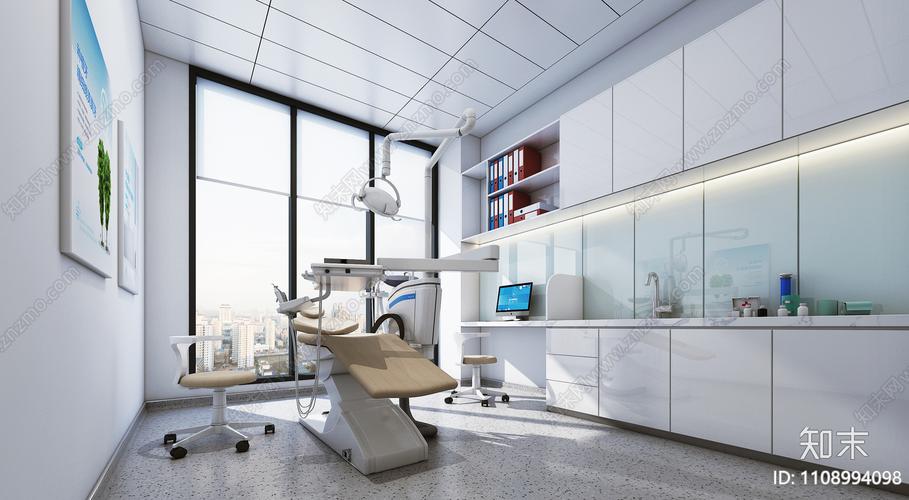 现代牙科诊室3d模型下载