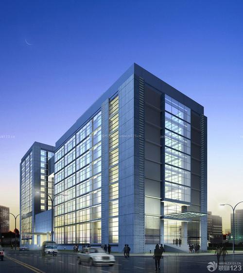 2022现代风格办公楼外观设计图装信通网效果图