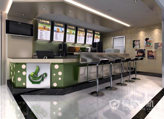 9平米现代风格奶茶店吧台装修效果图