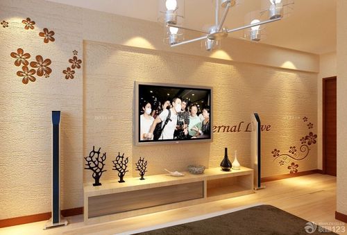 温馨房子硅藻泥电视背景墙装修设计图片大全70平装信通网效果图