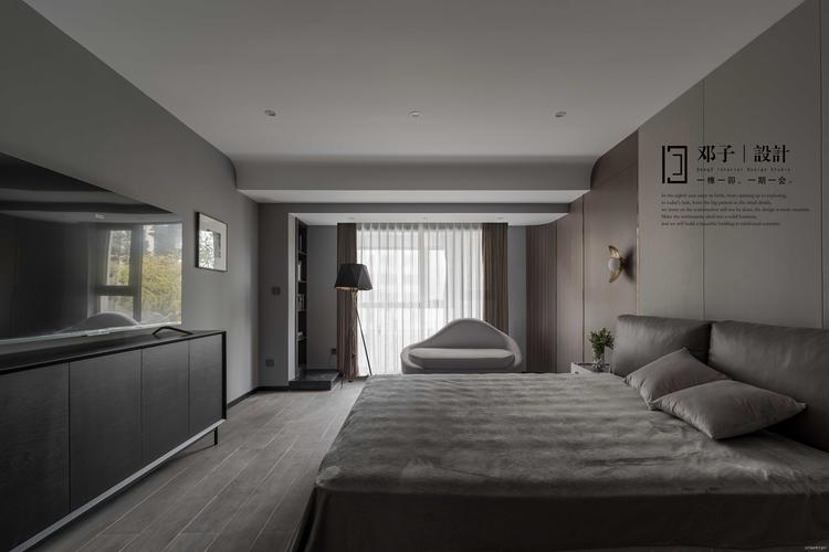 想象卧室床卧室现代简约154m05三居设计图片赏析