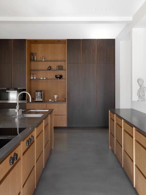 木纹拼色厨房的美感有人懂63高级木纹橱柜