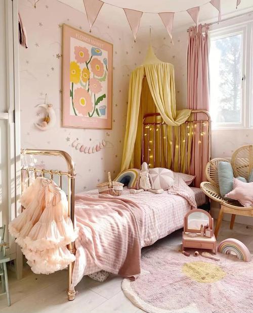 儿童房装修设计参考粉嫩粉嫩的女孩儿童房