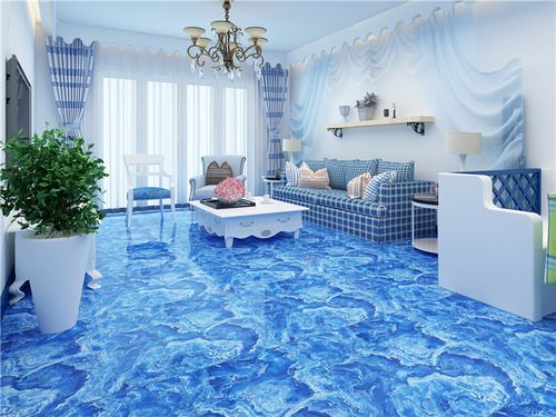 全抛釉瓷砖地砖800x800仿大理石客厅卧室防滑地板砖墙砖蓝色海洋