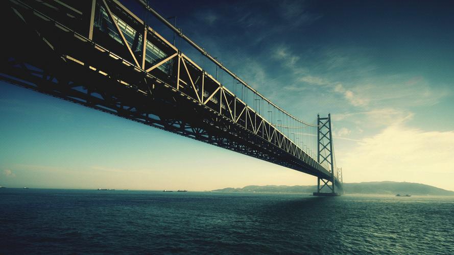 高像素的跨海大桥超高清的跨海大桥建筑背景图片素材jpg下载