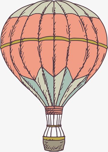 氢气球卡通热气球矢量图下载
