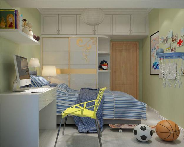 现代简约二居室儿童房衣柜装修效果图欣赏240059995