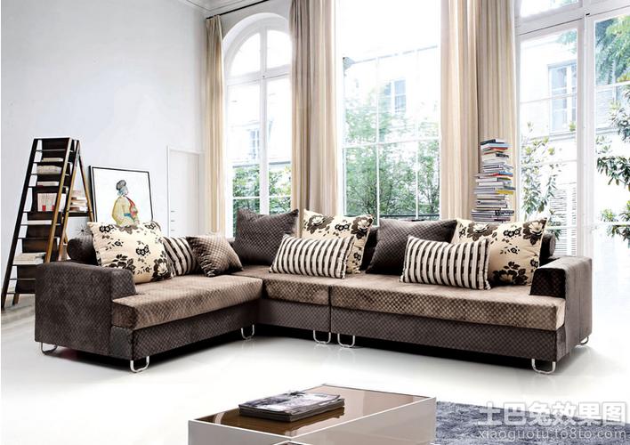 现代简约客厅红苹果布艺沙发图片大全设计图片赏析