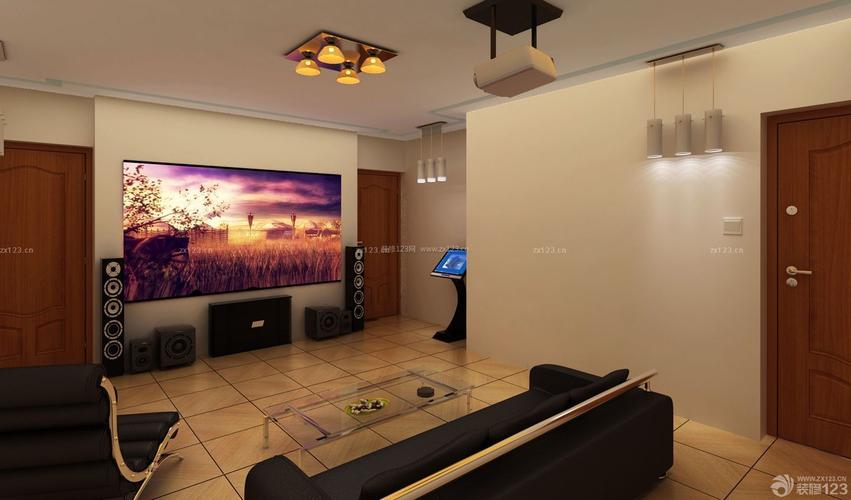 20平米客厅家庭影院装修案例装信通网效果图
