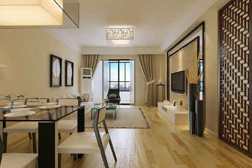 国贸天琴湾103平三居室现代简约风格装修效果