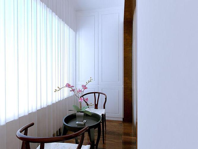 中式风格二居室阳台窗帘装修效果图大全229058127