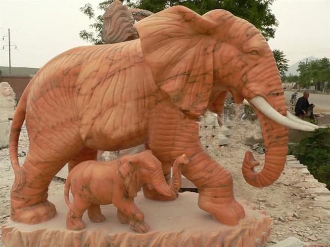 石雕大象生产园林雕塑动物雕塑高清图片