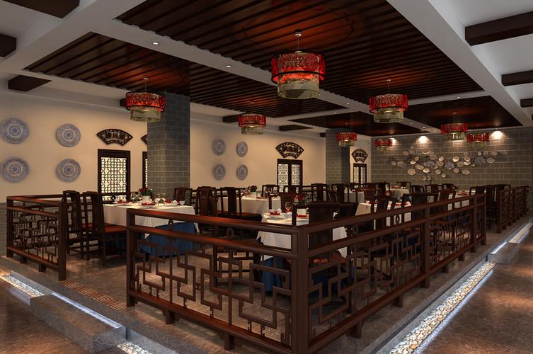 中式餐馆装修风格设计效果图