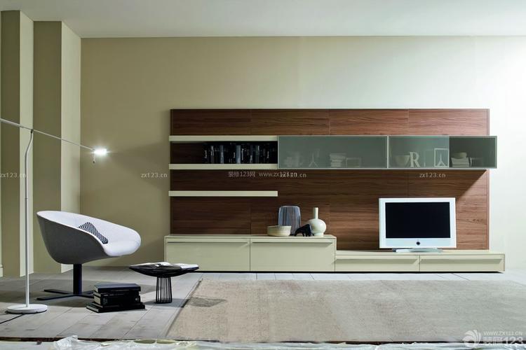 简装客厅组合电视柜电视背景墙装修图片装信通网效果图